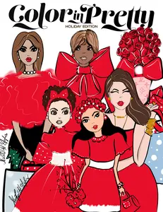 Color In Pretty Holiday Edition Coloring Sheets Collection for Festive Crafting with Unique Designs & Variety of Characters Perfect for Holidays