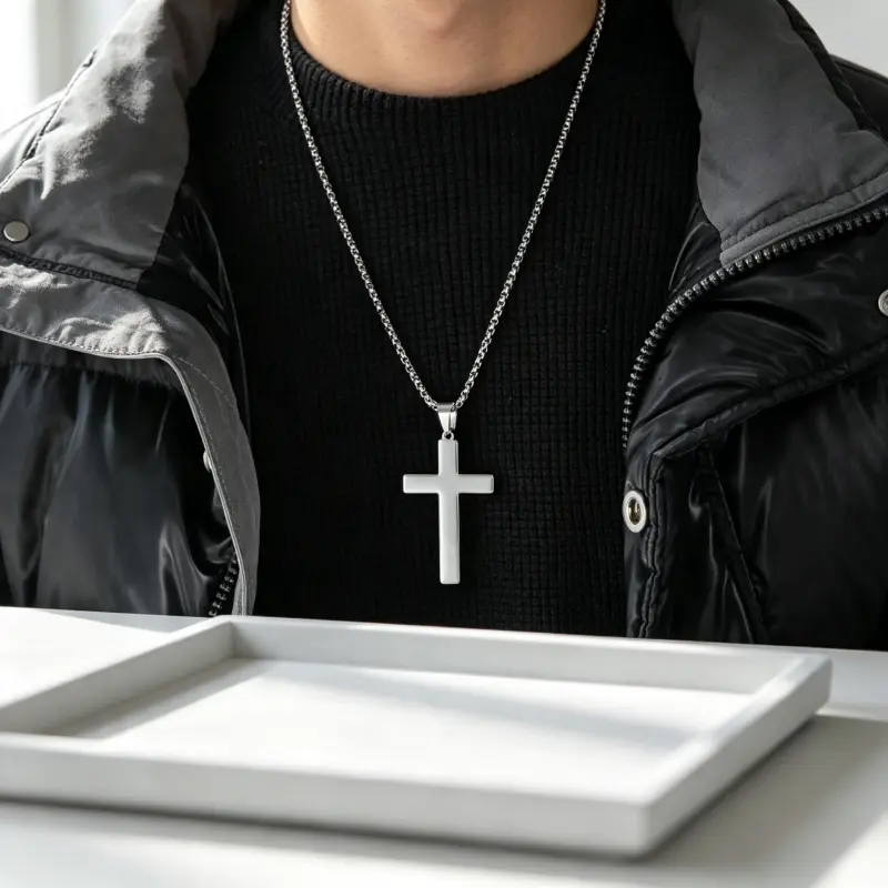 Sleek Pendant Necklace - Timeless Unisex Jewelry for Casual & Formal Wear