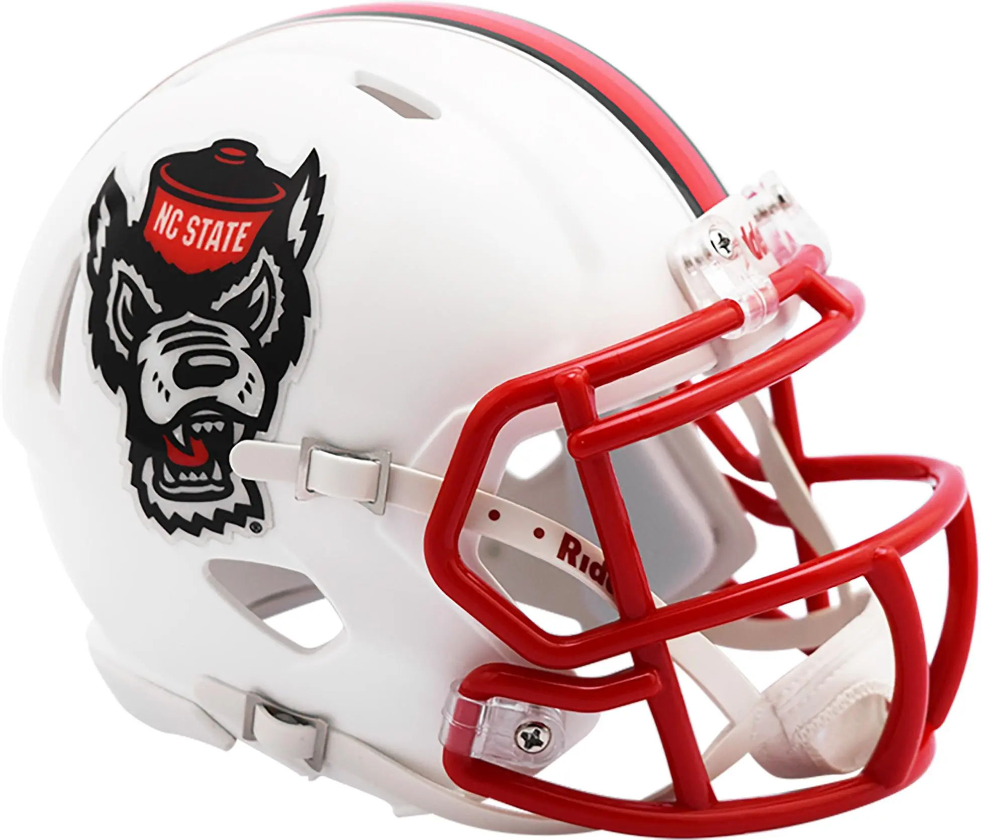 NC State Wolfpack Riddell Tuffy White Speed Mini Helmet
