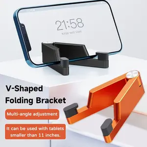 Portable Phone Stand, Foldable Small Size, Compatible with iPhone, iPad, Kindle, Android, Easy to Carry, Ideal for Desks, Compact Design