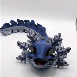 Articulating 3d printed Axolotl figurines