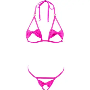Micro String Bikini Slutty Crotchless Extreme Bikinis Sexy Exotic Mini Gstring Thong Swimsuit Skimpy Bathing Suit