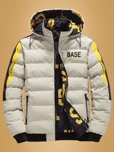 Men's winter jacket, thick warm coat for autumn and winter, can be worn on both sides, single piece.Two different ways to wear it, both inside and out, stylish bread jacket with detachable hood.Suitable For Winter Coats And Jackets