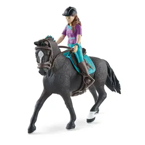 Schleich HORSE CLUB Lisa & Storm 10 Piece HORSE CLUB Play Set with Rider and Hanoverian Gelding, Horse Gifts for Girls and Boys Ages 5+