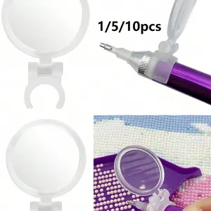 1/5/10pcs Diamond Painting Magnifying Glass Set, LED Diamond Pen Light with Magnifier, Ideal for Cross Stitch Beading Handmade Crafts, Diamond Art Tools