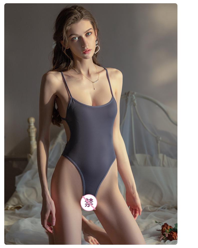 Women's Sexy Mesh Sheer Bodysuit | High Cut Thong Leotard | Strappy Backless One Piece Lingerie for Nightwear & Clubwear