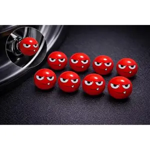 8PCS Funny Tire Valve Stem Caps, Durable Expression Face Valve Covers, Universal Fit Dustproof and Leakproof Valve Caps for Cars, Trucks, SUVs, Motorcycles, and Bicycles