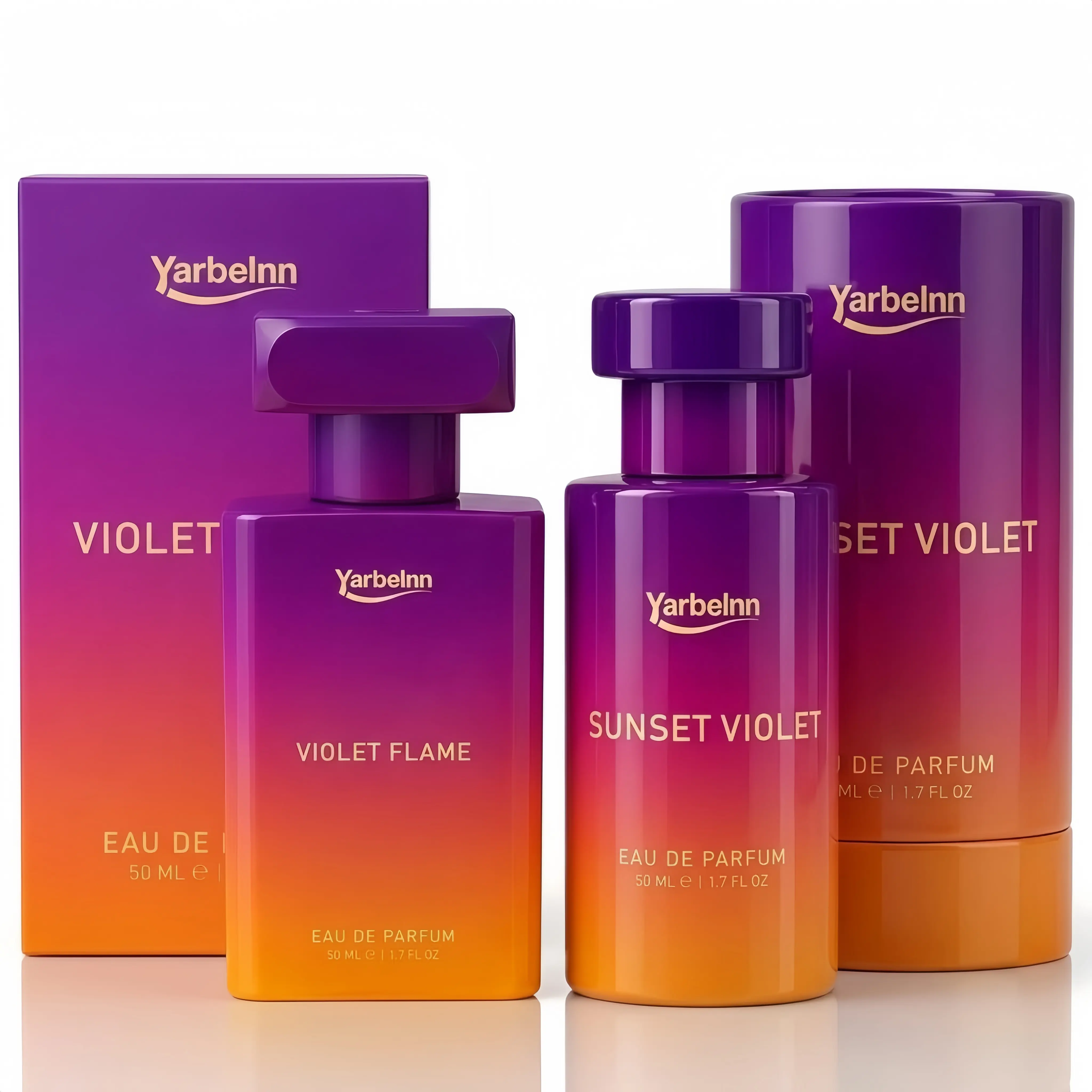 Yarbelnn Women's Perfume Gift Set - 2 x 50ml Eau de Parfum Bottles (Crimson Glow, Sunset Violet), Long Lasting Liquid Perfumes for Adults: Fruity Floral Gourmand, Warm Floral Citrus, Vanilla Amber Musk for Date Night, Clean Daily Use, Long Lasting Perfume