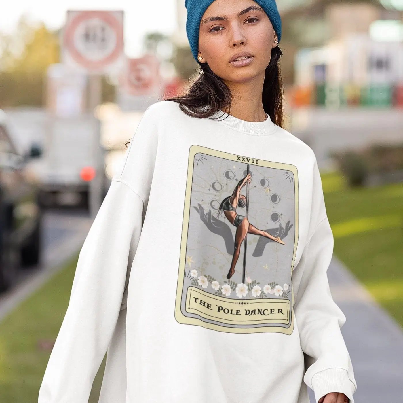 Pole Dancing Sweatshirt, The Pole Dancer Tarot Card Sweatshirt, Pole Dance Gift Ideas Pole Dancing Lover Gifts Poledancer Sweater