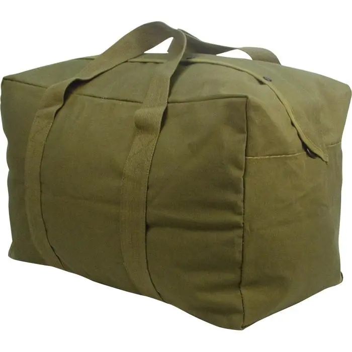 Olive Drab - Canvas Parachute Cargo Bag Extra Large Duffle Bag 75L