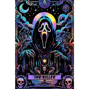 1PCS Vintage Gothic Reaper Diamond Painting Kit Horror Art DIY Rhinestone Embroidery Craft Home Wall Deco