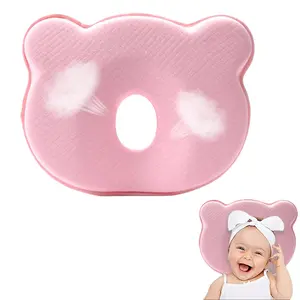 Soft Breathable Memory Foam Baby Pillow - Portable Neck Support for Infant Sleeping, Prevents Flat Head & Ideal for Bebe Travel