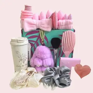 [Memorial Day Picks] Gift Box Collection - Themed Gift Box - Variety Combo Box - Coffee Cup Comb Tumbler Bracelets Brush Card  Raccoon Bag Charm