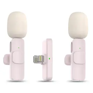 MAYBESTA Wireless Lavalier Lapel Microphone for iPhone 15 Series/Android/Computer - Bluetooth Mini Phone Microphones for Video Recording - 2 Clip on Mics with USB C Interface for Tiktok YouTube Vlog Audio Smartphone mini microphone wireless microphone