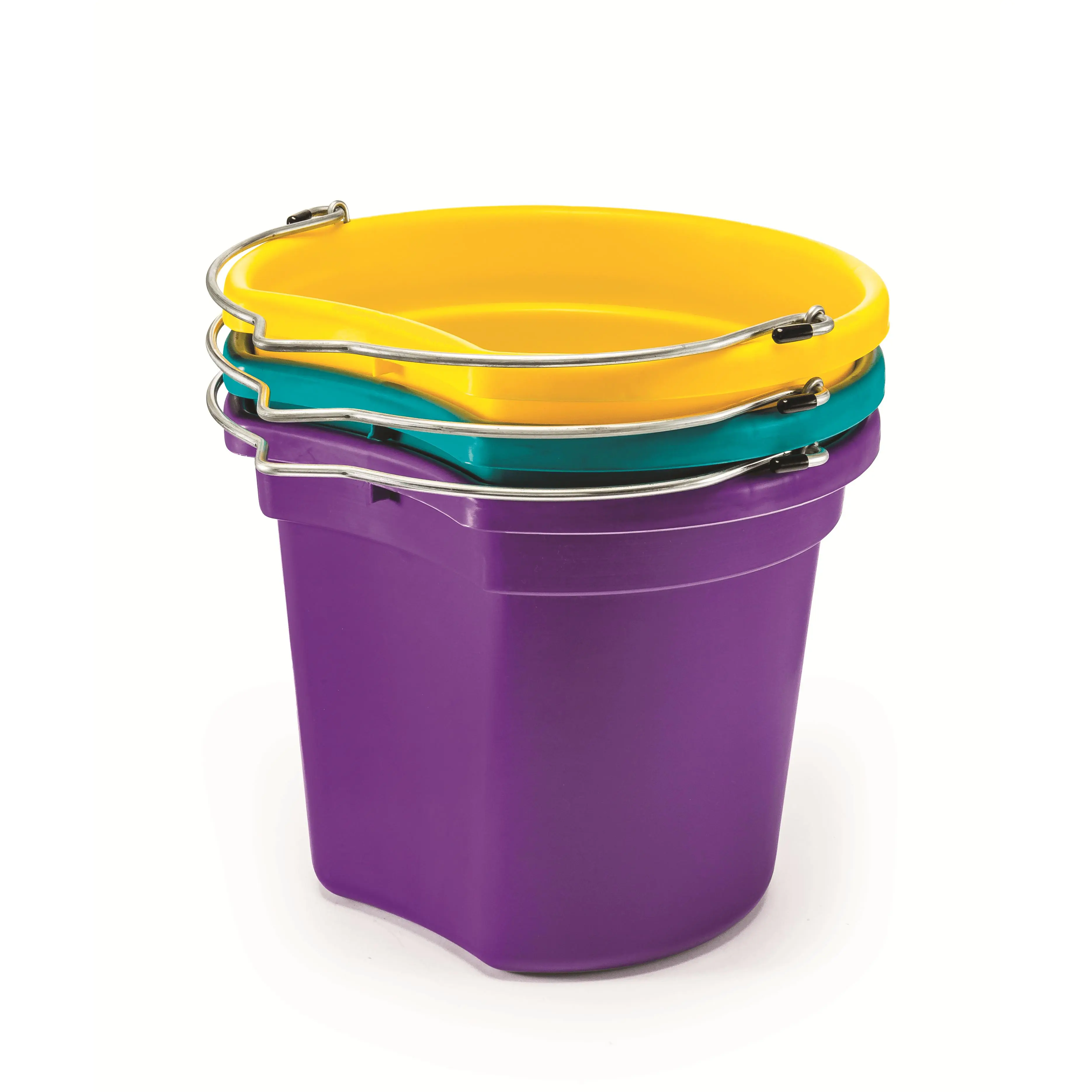 KD-120E 18 Qt Flat Back Horse Bucket | Best Everyday Feed & Water Bucket