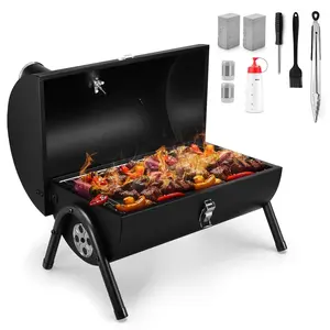 Coliware Portable Charcoal Grill with Accessories - Versatile Barbecue Smoker for Camping, Picnics, and Beach - Compact, Heavy Duty Design for Outdoor Fun