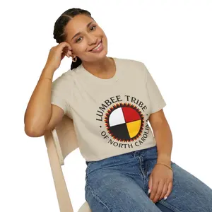 Unisex Native American Lumbee Tribe Flag Nation Softstyle T-Shirt (Eternal Elevate) Polyester Casual Cotton