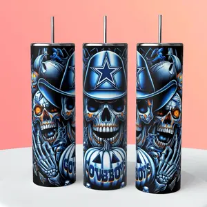 Cowboy Skull 30oz Skinny Tumbler Drinkware Bottle