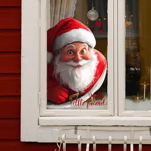 A (20*30cm) simulated Santa Claus double-sided visible pattern glass window sticker, home window Christmas decoration sticker Door Decorations DJ7560-NL