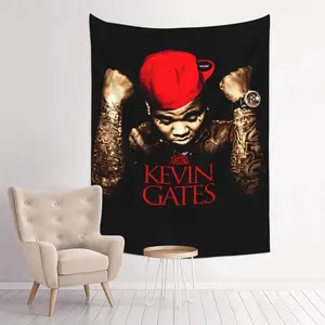 AzudyaPle Tapestry Kevin Rapper Gates Wall Hanging Tapestry Wall Art Wall Tapestry for Bedroom Living Room Dorm Kitchen Home Decor Curtain Decorative