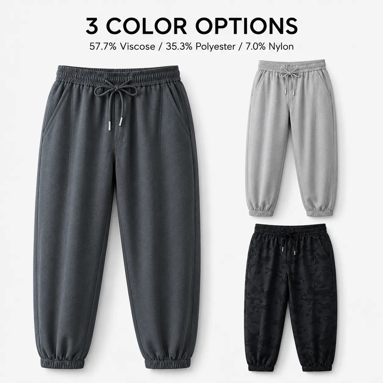 Men’s Lightweight Stretch Jogger Pants, Breathable Soft Casual Sweatpants with Drawstring Elastic Waist, Loose Fit Tapered Athletic Lounge Pants for Workout Travel Daily Wear