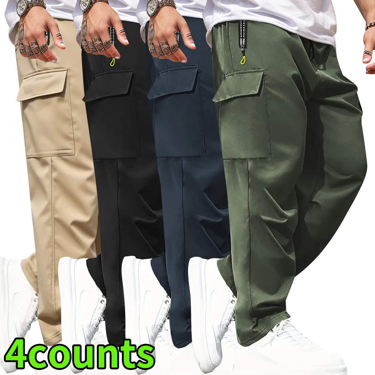 Green Blue Black Khaki