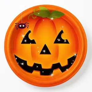 Perfect Pumpkin Halloween Paper Plates - 6.75"
