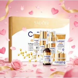 Love Her with Collagen 6-Piece Skin Care Set Moisturizing Hydrating Glow Kit for Radiant Bare Skin on Dates