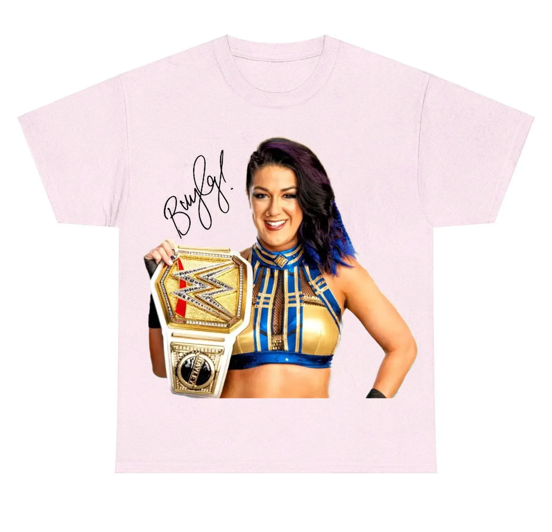 WWE Bayley Reveals Evolution from Hugger to Heel Signature T-Shirt