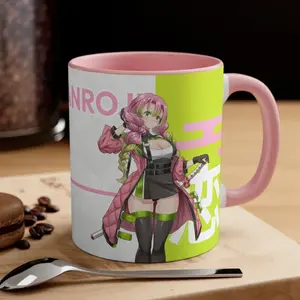 Mitsuri Mug, Demon Slayer Anime Mug, Kanroji Art Coffee Cup, Gift For Fans