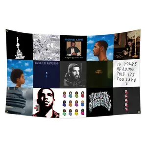 1pc, the Rapper Flag Banner, 2x3ft (60*90cm) /3x5ft (90*150cm), 4 Grommets, Single-Sided Printing, Fun Wall Hanging Tapestry, Wall Tapestries for College Dorms, Men's Cave, Boys and Girls Bedroom, Party, Music Bar Decoration