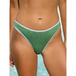 Dark Green Full Coverage Bikini Bottom