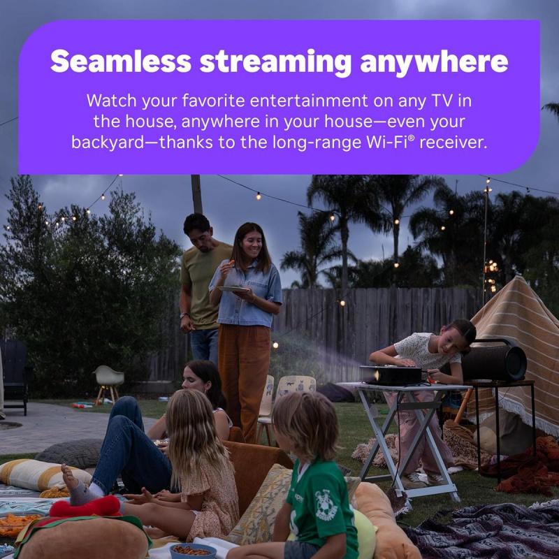 Roku 4K Streaming Device - HDR & Dolby Vision Roku Streaming Device for TV with Voice Remote & Long-Range Wi-Fi - Free & Live TV