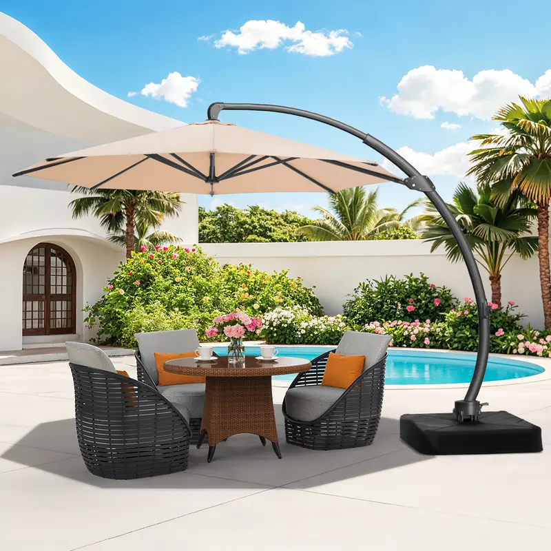 hampton bay offset patio umbrella cover Veranda Water-Resistant 13 Foot Canopy Beige Whisper (different from original) Veranda 13-Foot Water-Resistant Offset Umbrella