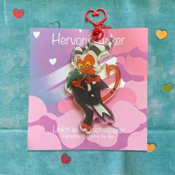 Helluva Boss Millie and Moxxie keychain