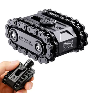 Tank Fidget EDC Toy, Fidget Sllider for Adult, 4 in 1 Fidget Slider Roller Chain Spinner Combo, Metal Chain Fidget Toy with Tactile Feedback & Clicking Sounds,  Enjoy that finger massage & gaming time,fun toy.