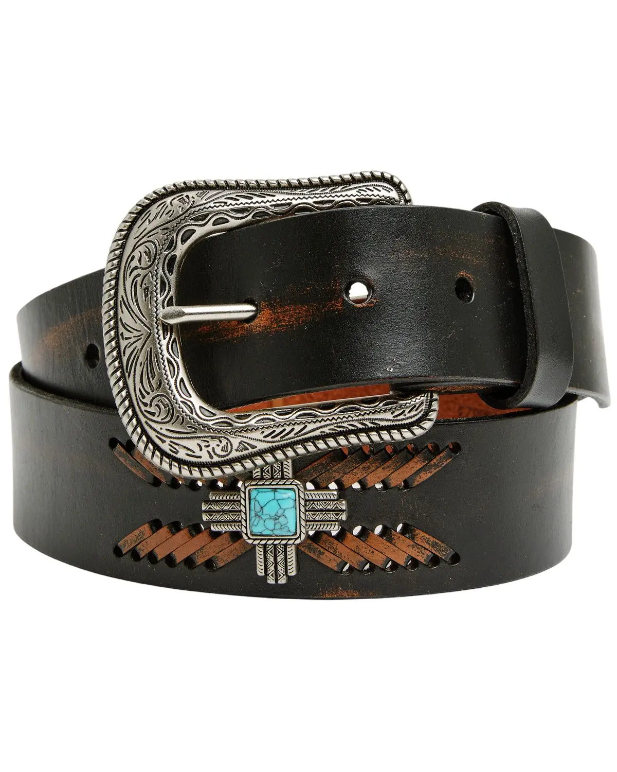 Cody James Men's Men'S Concho Whipstitch Belt - Cjaho25bt5-Blk