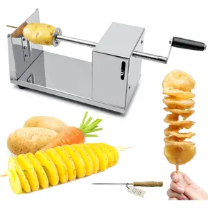 Manual Stainless Steel Twisted Potato Slicer Spiral Potato   Fry Graters Potato Tornado Twister