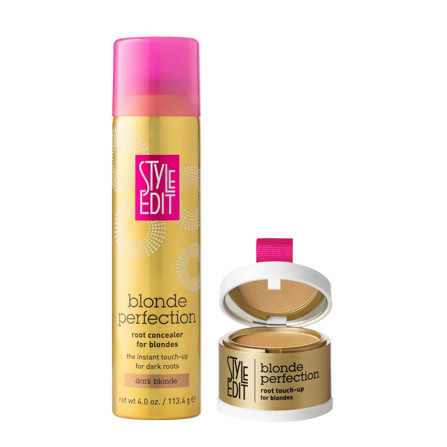 Style Edit Blonde Duo: Root Touch Up Spray and Powder texture powder temporary haircolor hairstyling powder Hair Dye Haircare Style Edit Blonde Duo: Root Touch Up Spray and Powder texture powder temporary haircolor hairstyling powder Hair Dye Haircare