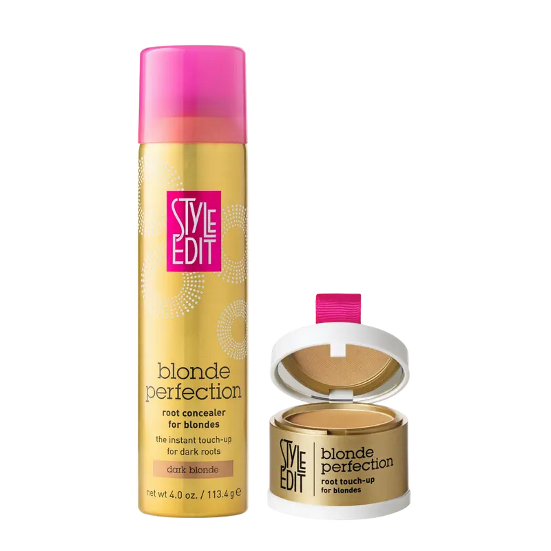 Style Edit Blonde Duo: Root Touch Up Spray and Powder texture powder temporary haircolor hairstyling powder Hair Dye Haircare
