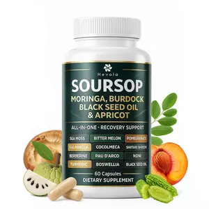 Soursop Supplement – 12-in-1 Herbal Blend with Moringa, Sea Moss, Black Seed Oil & Turmeric, Balanced Immune Support