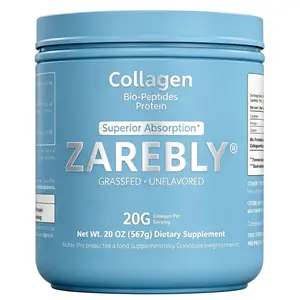 ZAREBLY Unflavored Grass Fed Collagen Powder 567g, 18 Essential Amino Acids Rich Hydrolyzed Protein Supplement For Whole Body Health pre workout Boost Daily Superfood Organic gym edible dietary tiktokshopspringglowup
