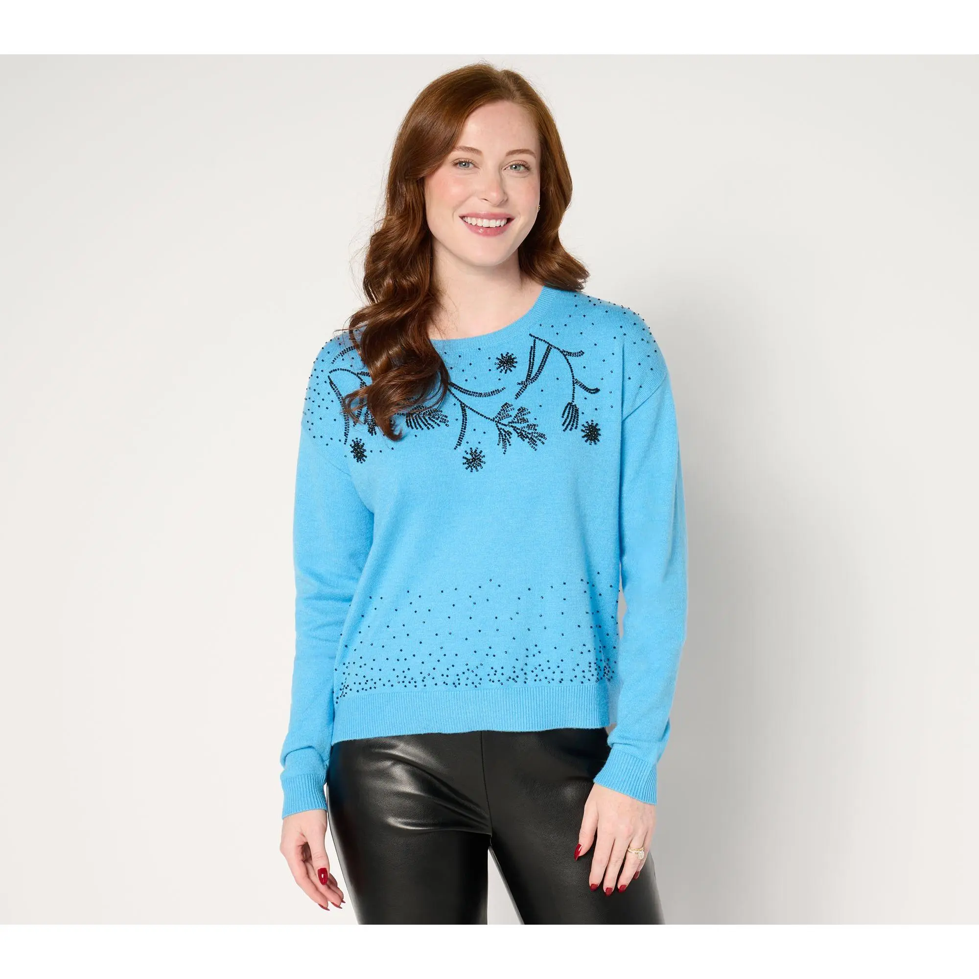 by Stacy London Floral Embellished Sweater