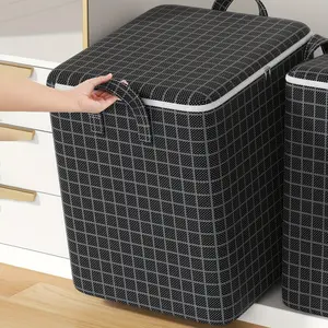 1pc Large Capacity Storage Bag for Home Use, Foldable Storage Bag for Quilts And Blankets, Made of Non-Woven Fabric, Suitable for Moving And Packing, Can Be Used for Storing Clothes, Toys, Comforters, Books, And More.