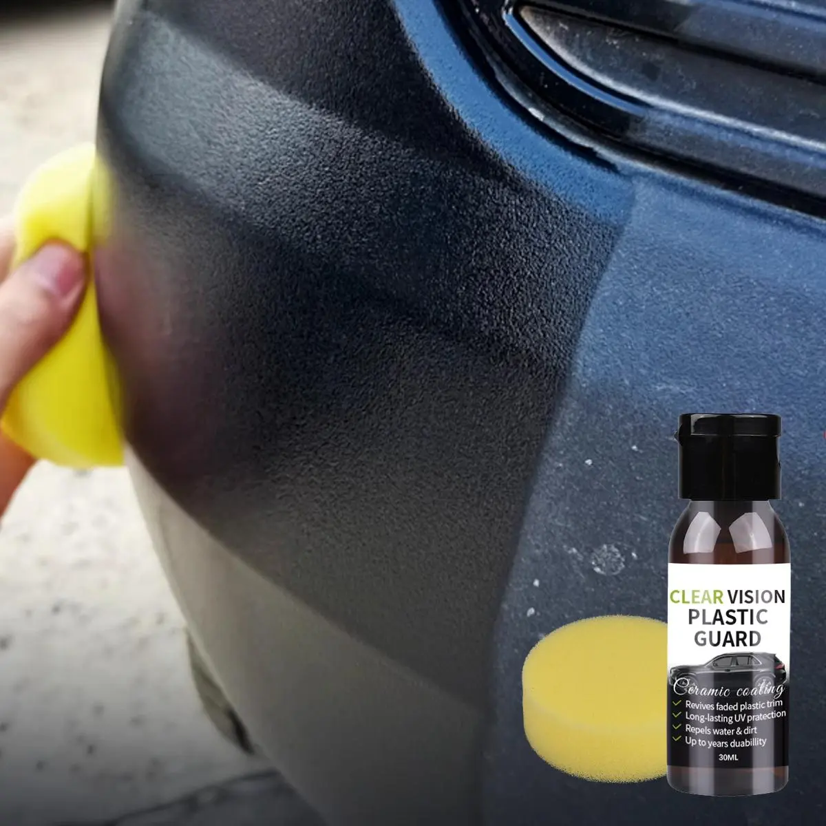 Car Plastic Restorer, Car Plastic Trim Restore, Long-lasting & Waterproof Automotive Care Polish for All Vehicles, Car Detailing Products, Car Detailing Accessories, Interior Detailing Products, Auto Detailing Supplies