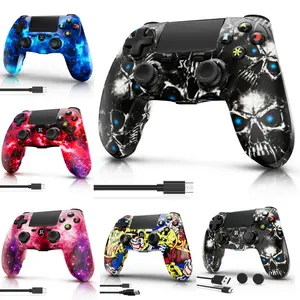 ISHAKO Wireless Game Controller for PS4/PS3/Android/iOS/PC, With six-axis gyroscope, motion sensing, Double Vibration, PS415