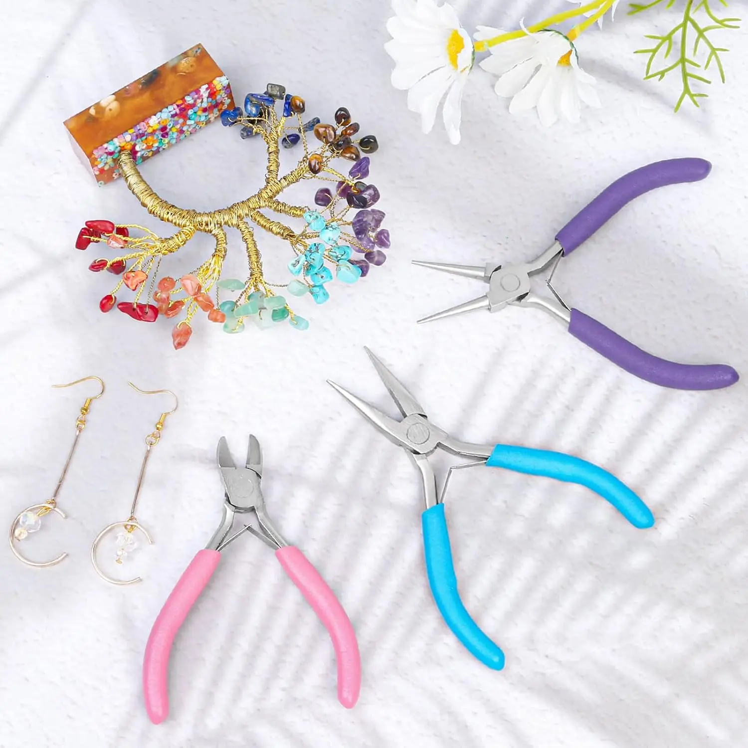 Pliers for Jewellry Making, Shynek Jewellry Pliers Set Includes Needle Nose Pliers, Round Nose Plier and Wire Cutters, Jewelry Making Tools for Jewelry Repair, Wire Wrapping, Beading and Crafts