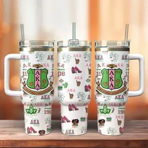 Kappa Alpha Aka Classic Tumbler 40oz With Handle/ 20Oz no Handle, Sorority Style Cup, Gift for Students and Best Friends