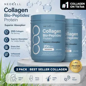 2x NeoCell Collagen Bio-Peptides Powder 20oz - Grassfed Protein Supplement - Advanced with 18 Essential Amino Acids