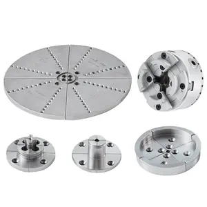 Father's Day Gift VEVOR KP965 Lathe Chuck, 4-Jaw 3.75" Diameter, Metal Lathe Chuck Turning Machine Accessories with 5 Sets of Jaws, Self-centering Tool, for Precision Machining, Grinding Machines, Milling Machines